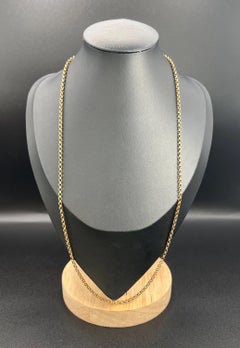 15ct Rose Gold, 22 1/4 Zoll viktorianischen facettierte Runde Belcher Link mit Bolzen Ring