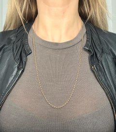 9ct Rose Gold 25 1/4 Inch Edwardian Round Belcher Chain with Bolt Ring Clasp