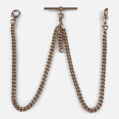 9ct Rose Gold Albert Watch Chain, 1904, 30.4g