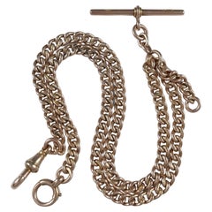 Antique 9ct Rose Gold Albert Watch Chain, 1904, 30.4g