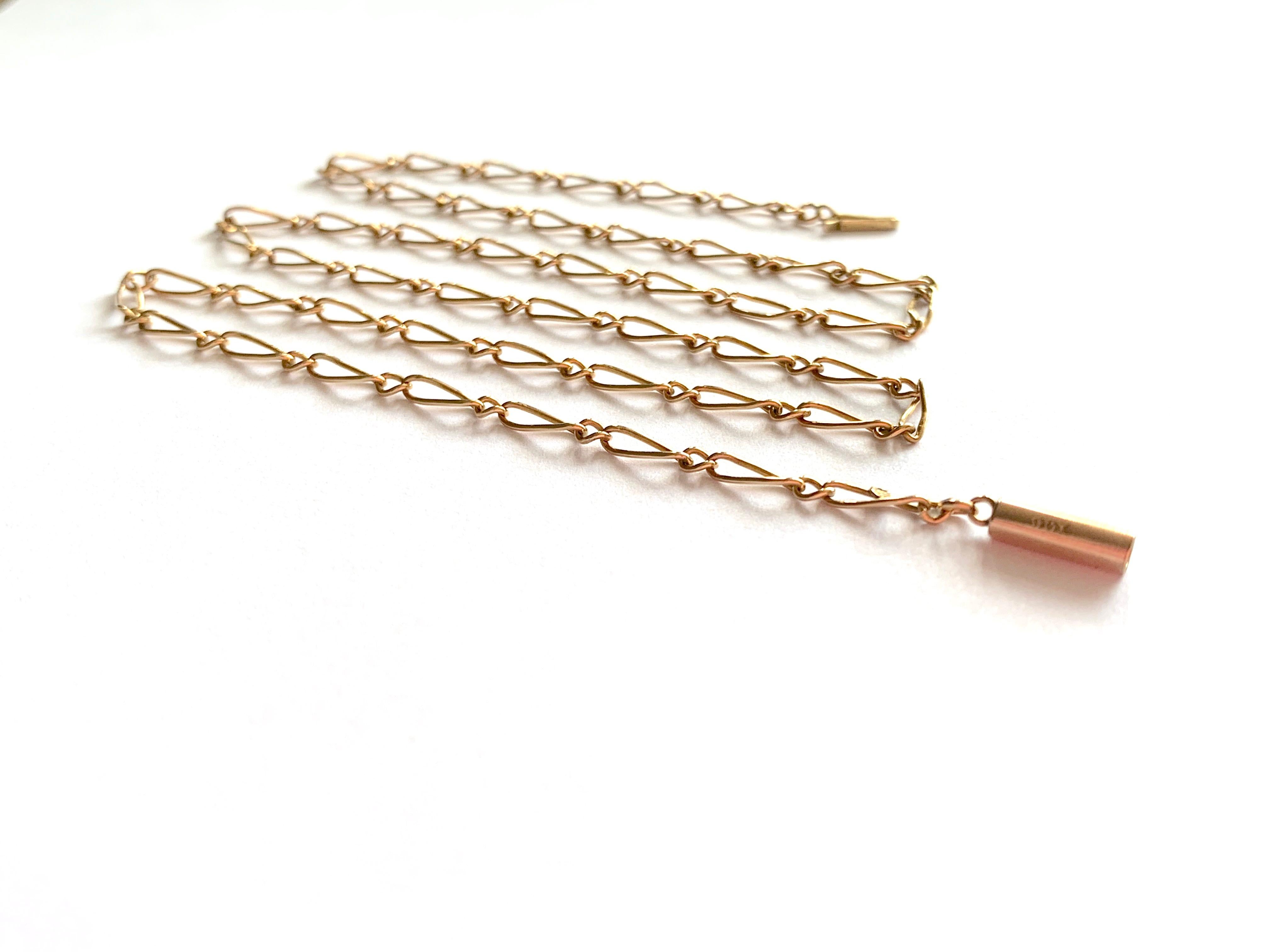 9ct Rose Gold Antike Kette im Zustand „Gut“ im Angebot in London, GB