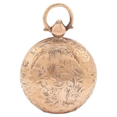 Estuche portamonedas soberano eduardiano antiguo de oro rosa de 9 quilates