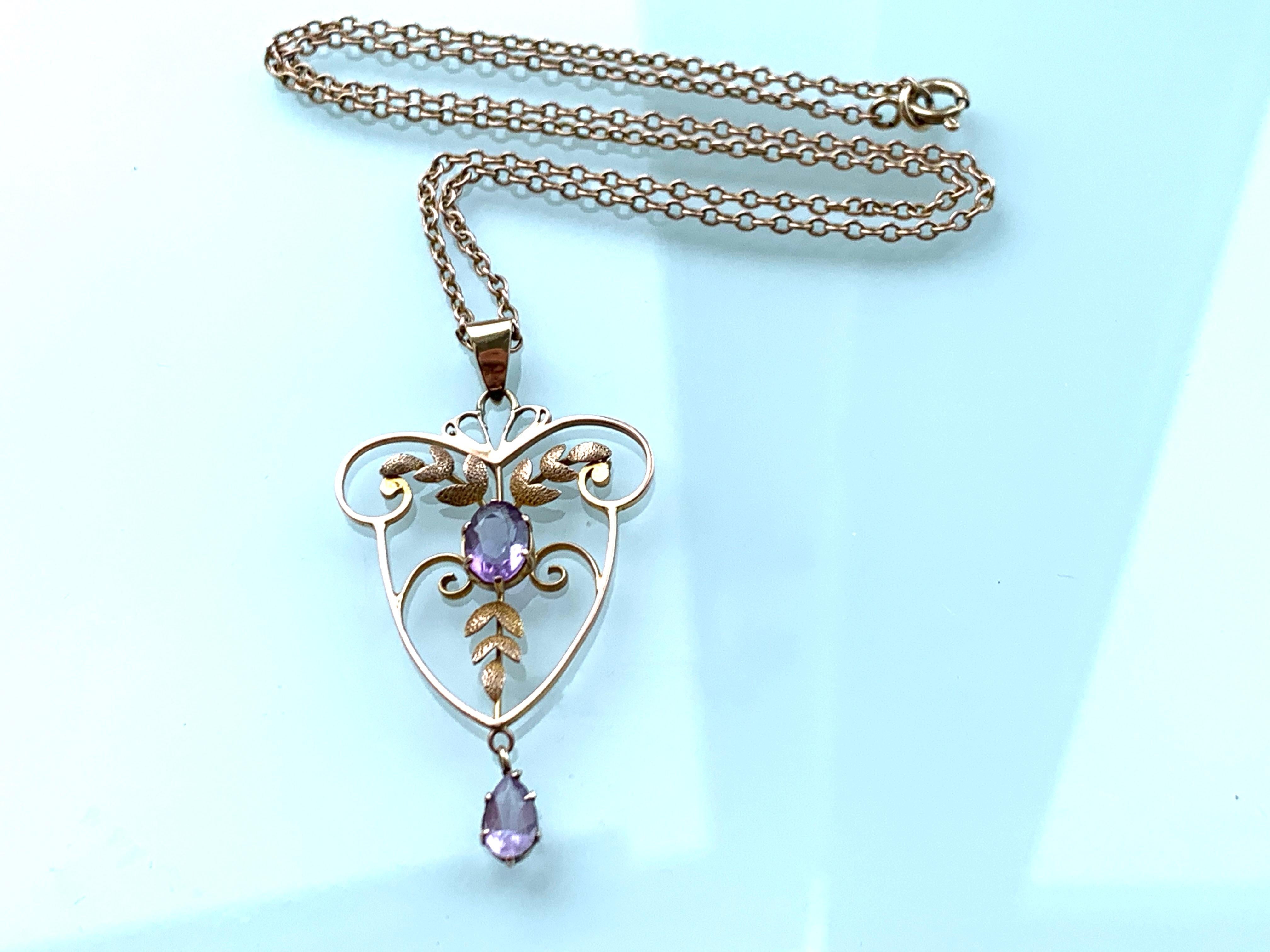 Victorian 9ct Rose Gold Antique Necklace For Sale