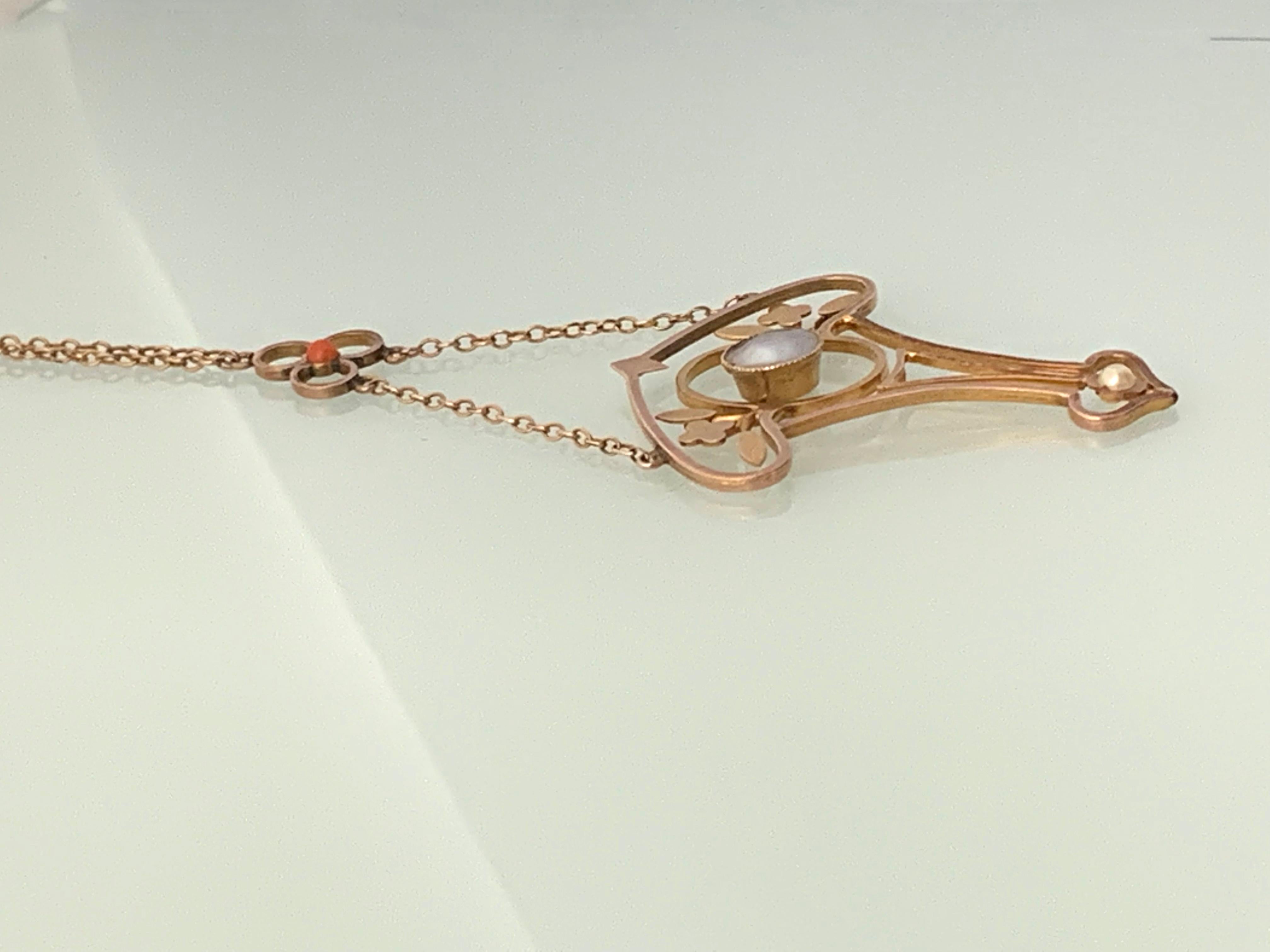 antique rose gold necklace