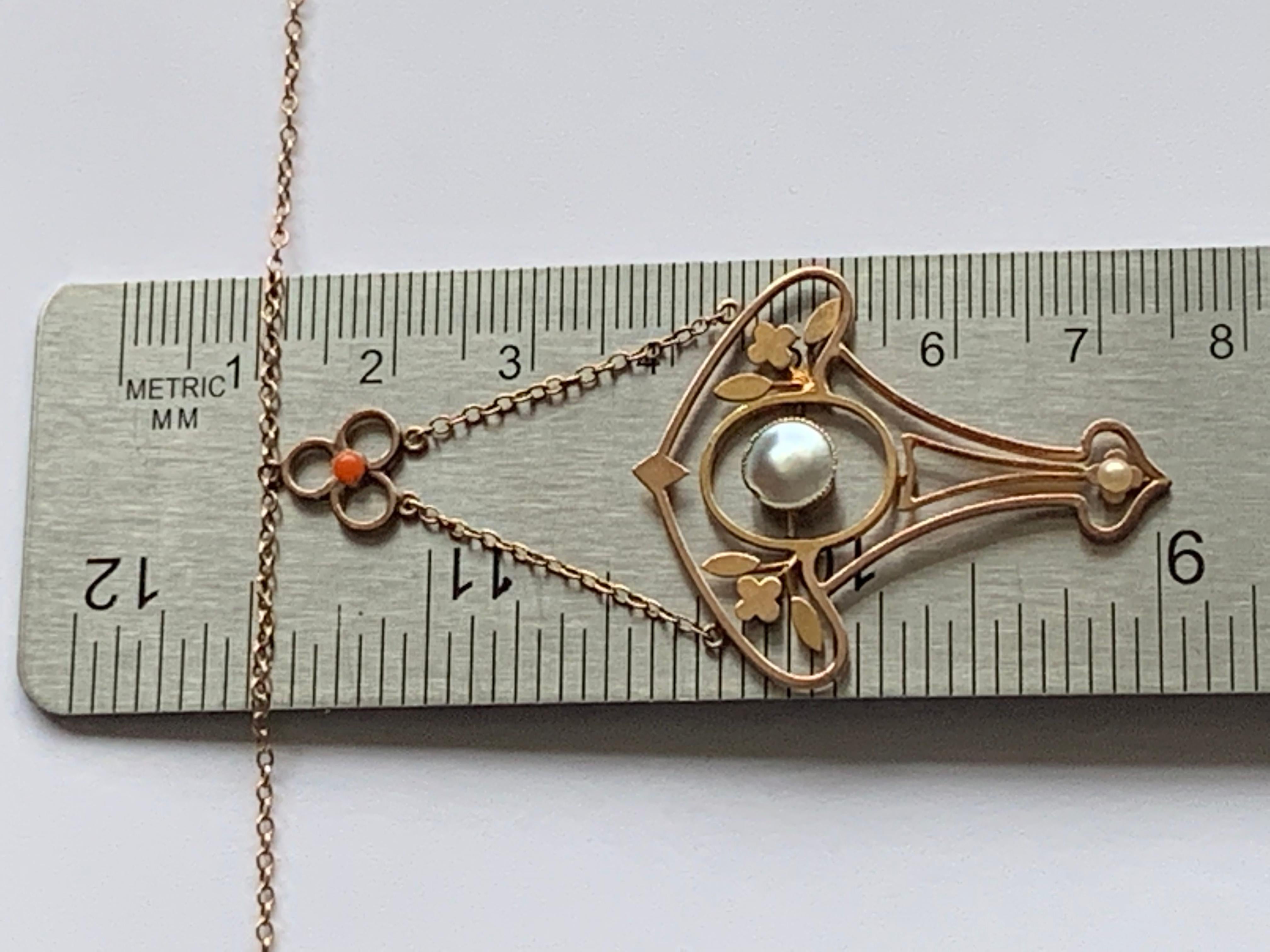 Antike viktorianische Halskette aus 9 Karat Roségold Damen im Angebot