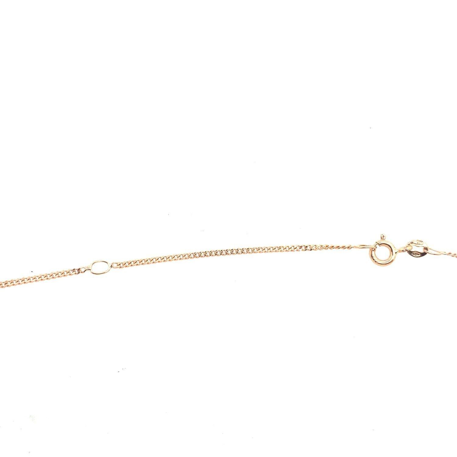 9ct Rose Gold Diamond Drop Pendant Set with 0.40ct Diamonds on Chain In New Condition For Sale In London, GB