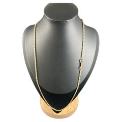 9ct Rose Gold Edwardian 20 3/4 Inch Trace Link Chain Necklace With Swivel Clasp