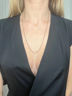 9ct Rose Gold Edwardian 23 1/2 Inch Curb Chain Necklace with Bolt Ring Clasp