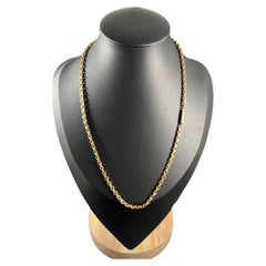 9ct Rose Gold Edwardian Oval Belcher Link Chain with Barrel and Torpedo Clasp