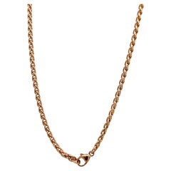 9ct Rose Gold Spiga Style Chain Necklace 2.50mm – 24″ Length