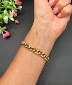 9ct Rose Gold Victorian 7 3/4 Inch Curb Bracelet, Heart Padlock Hallmarked 1889