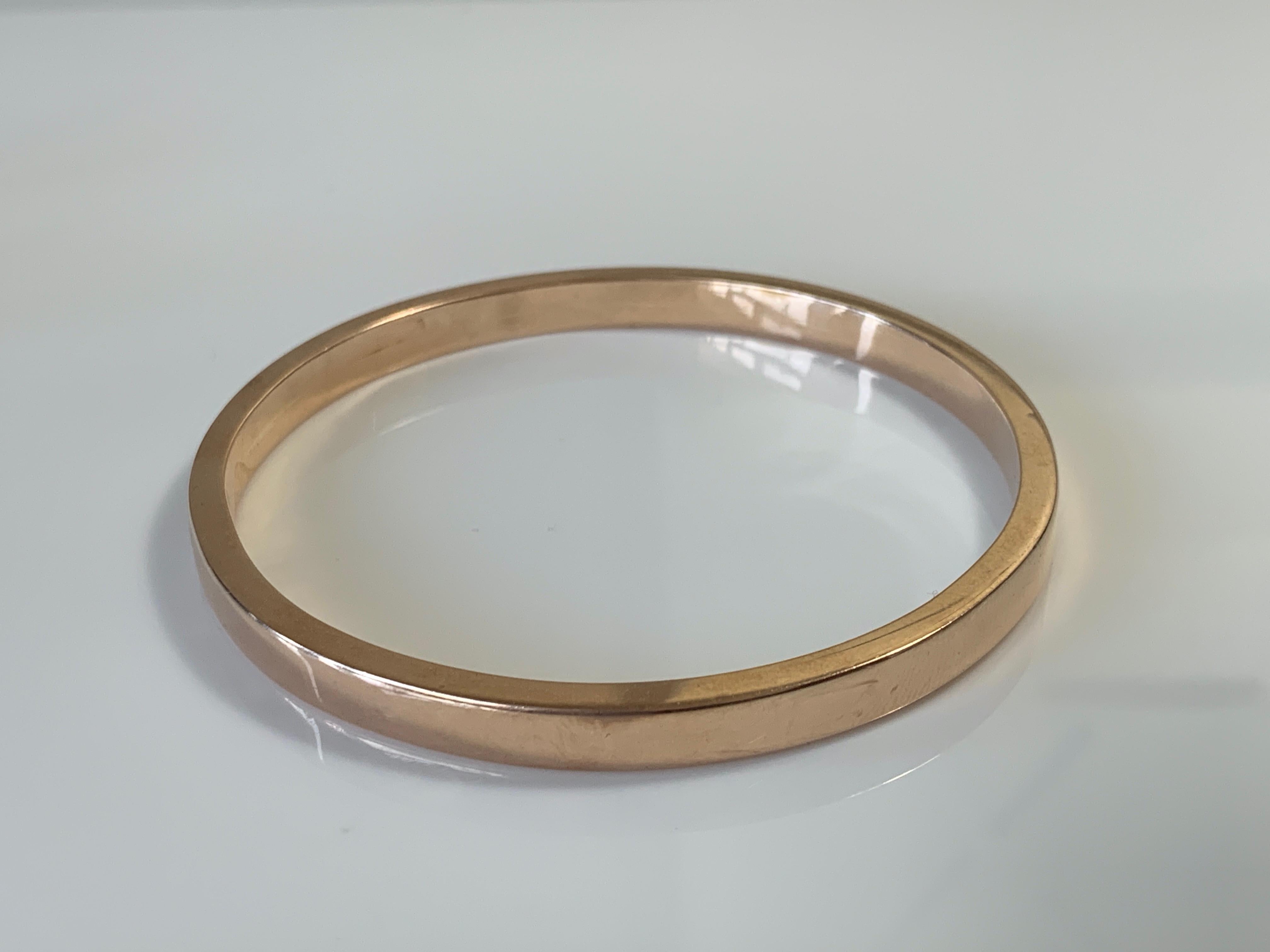 Bracelet jonc victorien en or rose 9 carats Bon état - En vente à London, GB