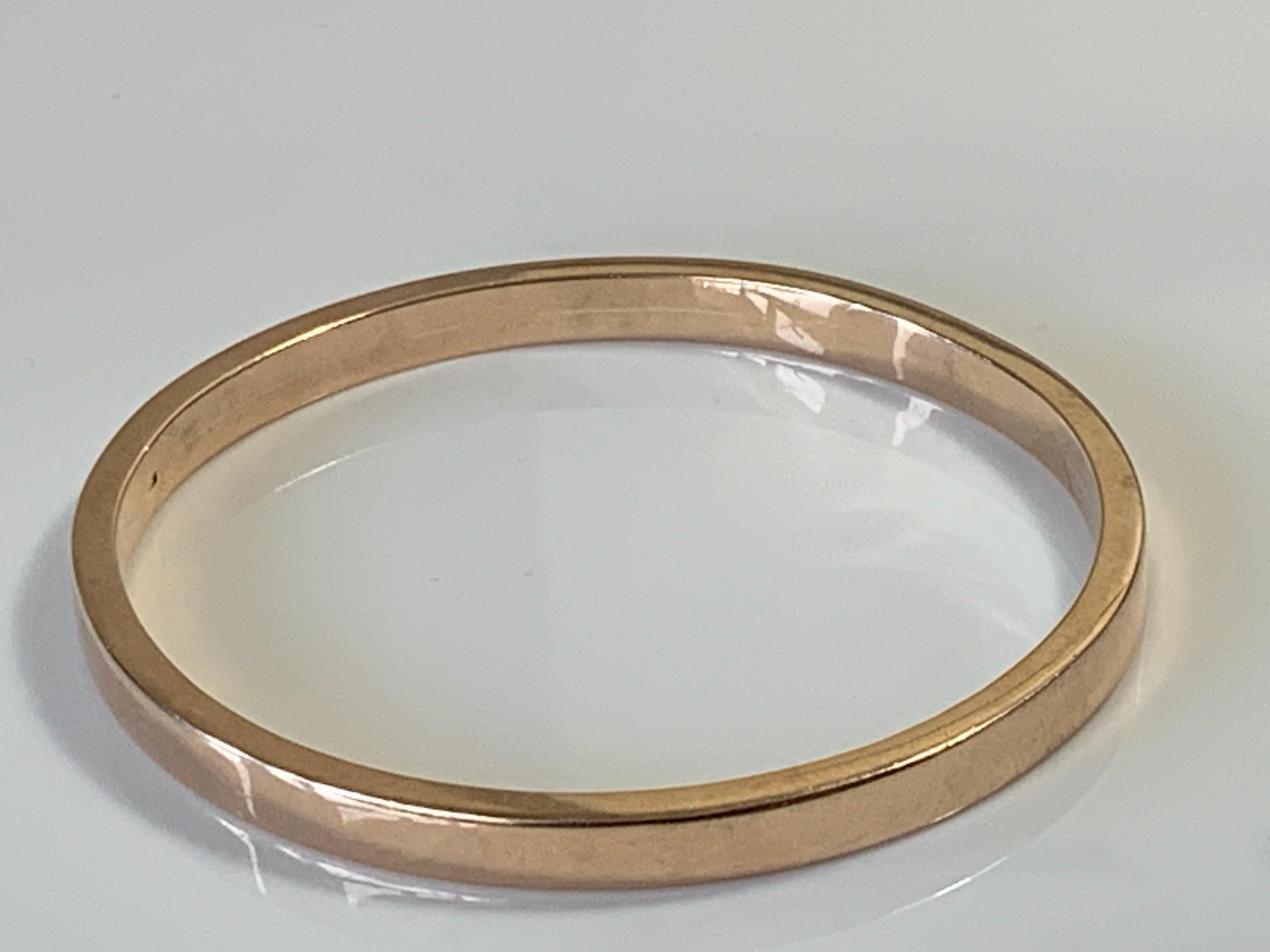 9ct Rose Gold Victorian Bangle For Sale 1