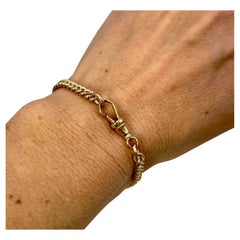 Bracciale vittoriano in oro rosa 9ct A Link con chiusura a clip, Circa 1900
