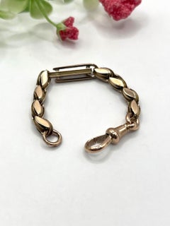 Rallonge de chaîne victorienne à maillons ornés en or rose 9ct avec fermoir pivotant, 4 1/4 pouces