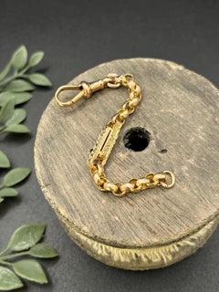 9ct Rose Gold Victorian Ornate Link Chain Extender with Swivel Clasp, 4 inches
