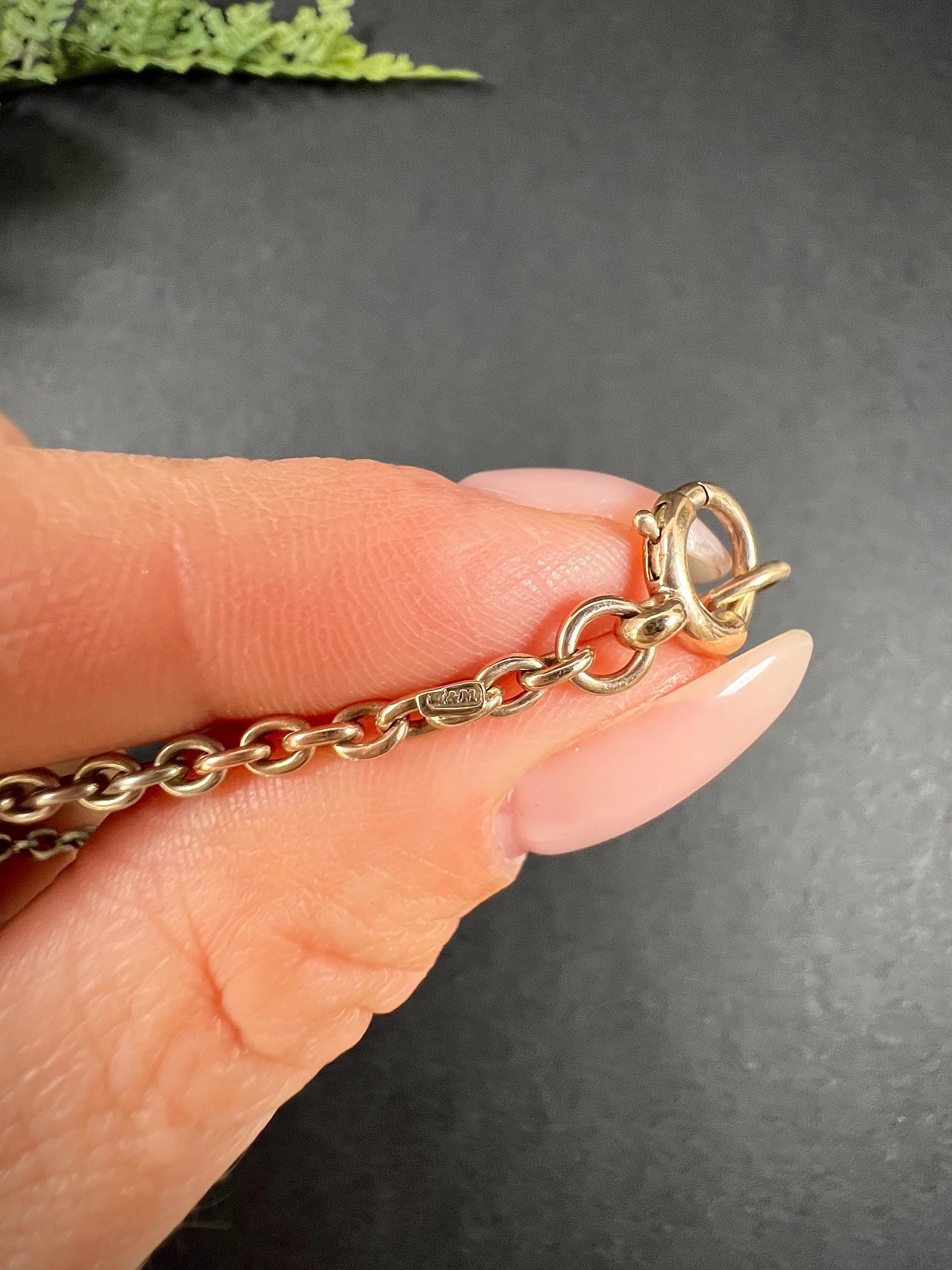 Pulsera de eslabones de dos colores Edwardian de oro rosa y blanco de 9 ct Anillo de perno y barra T en venta 5