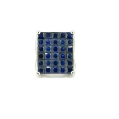 9 Carat Sapphires Pave Mystery Set White Gold Fashion Design Ring