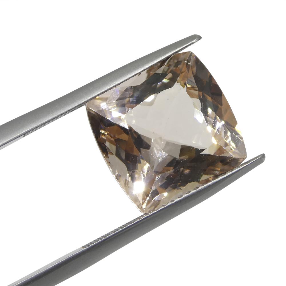 Morganita rosa-naranja cuadrada de 9 ct de Brasil en venta 1