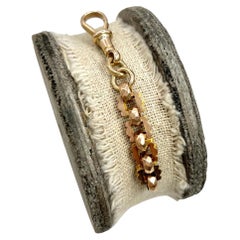 Antique 9ct Two Colour Gold, Victorian Box Link Chain Extender Pendant with Swivel clasp