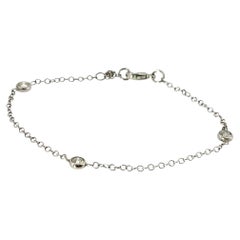 9ct White Gold Bracelet Set With 3 Round Brilliant Diamonds