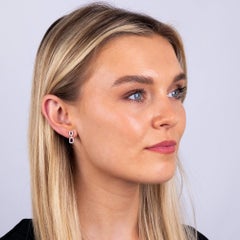 9ct White Gold Diamond & 1.16ct Ruby Earrings