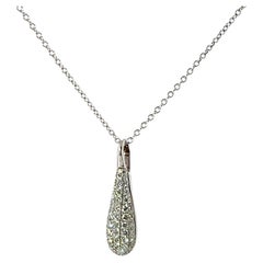 9ct White Gold Diamond Drop Pendant Necklace – 0.60ct Natural Diamonds