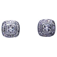 9ct White Gold Diamond Earrings 0.26ct 1.3g