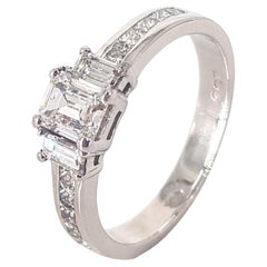 Bague en or blanc 9ct avec diamant