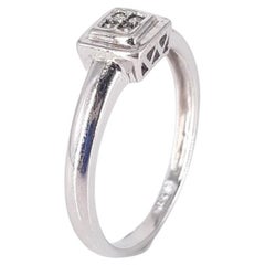 9ct White Gold Diamond Ring