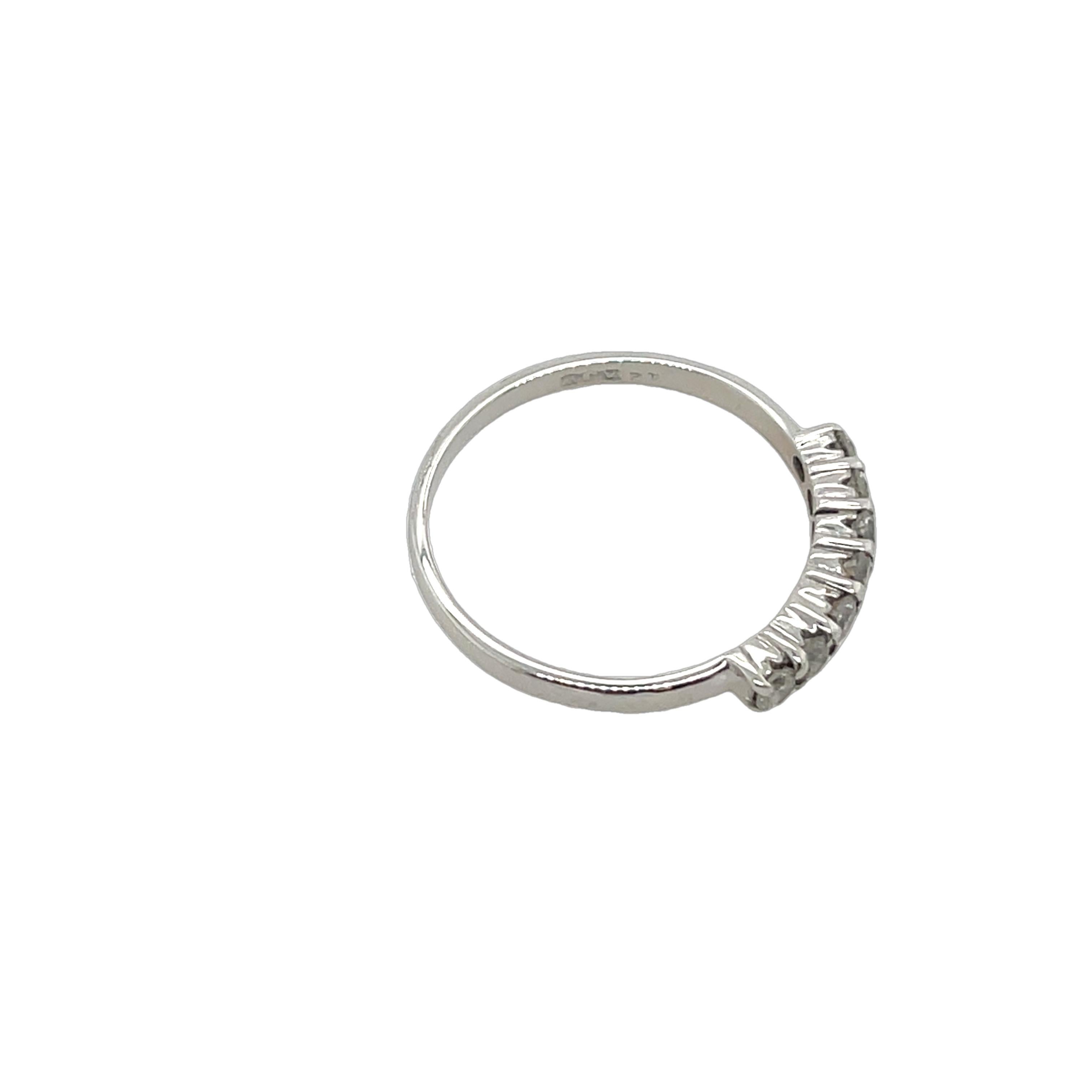 da uomo o donna Anelli in oro bianco 9ct con 7 diamanti naturali incastonati in vendita
