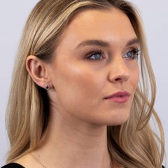 9ct White Gold Diamond & Ruby Earrings