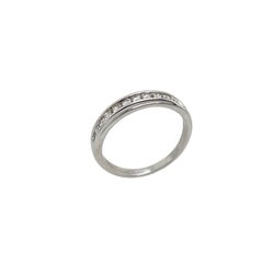 9ct White Gold Half Eternity Diamond Ring, Set With 0.25ct Diamonds
