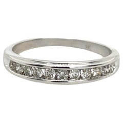 9ct White Gold Half Eternity Diamond Ring, Set With 0.25ct Diamonds