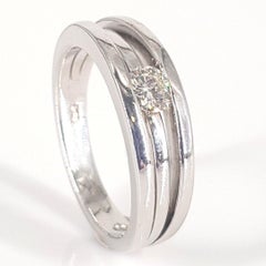 9 Carat White Gold Illusion Tension Diamond Ring