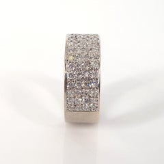 9 Carat White Gold Pave Diamond Ring