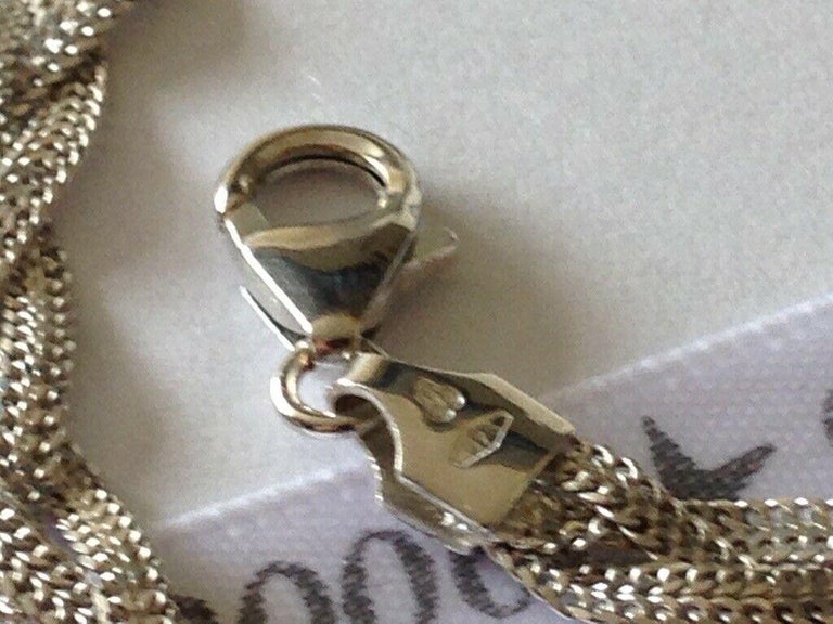 9ct White Gold Woven Necklace For Sale at 1stDibs