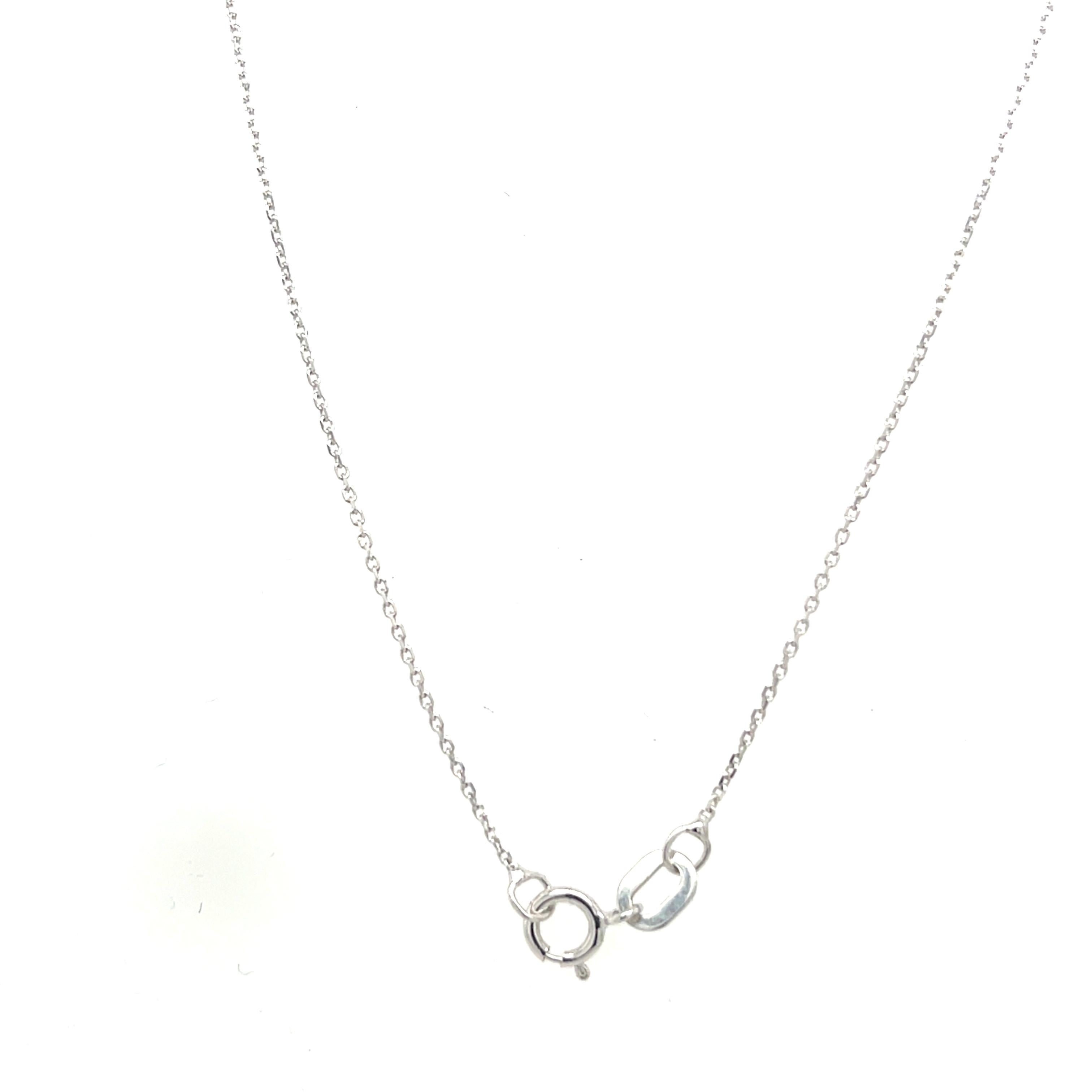 Taille vieille Europe Pendentif en or blanc et jaune 9 carats serti de diamants naturels de 0,30 carat en vente