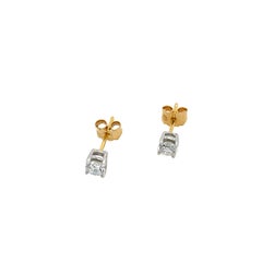 Diamant-Ohrstecker aus 9 Kt. Weiß- und Gelbgold, 0,50ct