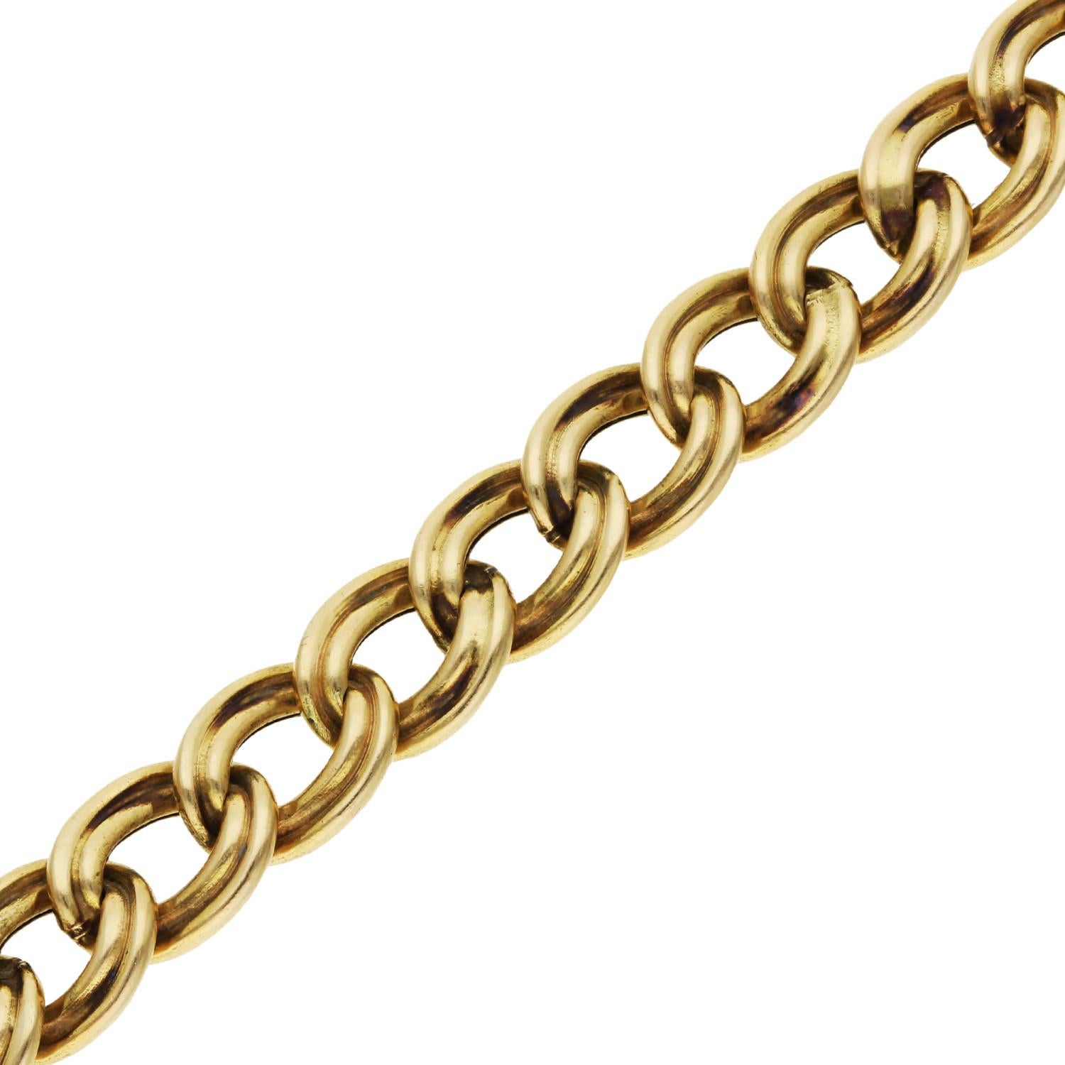 9ct Yellow Gold 18 Inch Double Curb Style Chain Necklace 18.20 grams In Good Condition For Sale In Birmingham, GB