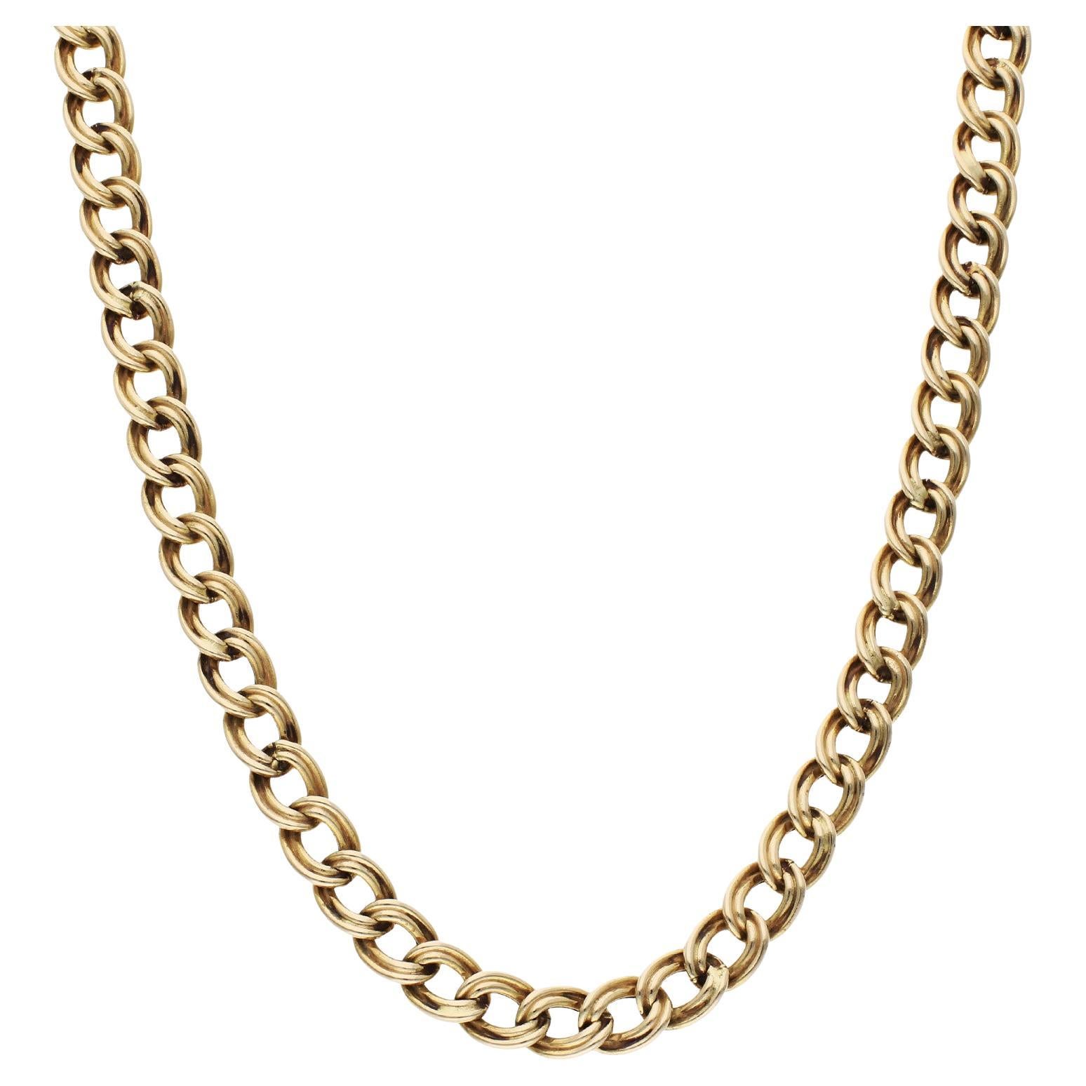 9ct Yellow Gold 18 Inch Double Curb Style Chain Necklace 18.20 grams