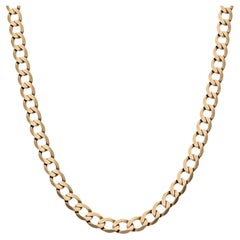 Oro amarillo 9 ct Cadena de rizo de 20 pulgadas 23,40 gramos