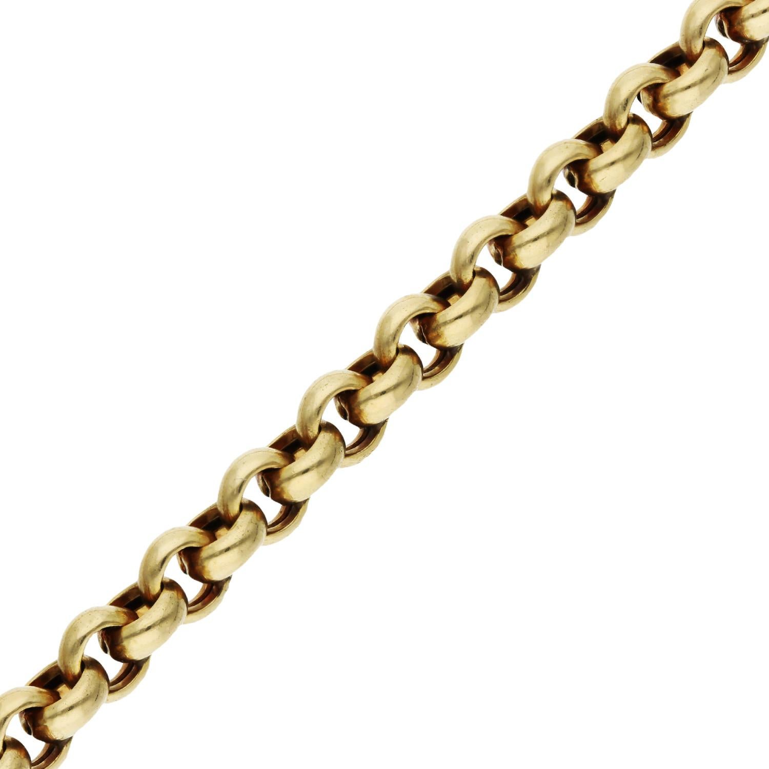 9ct Yellow Gold 20 Inch Hollow Belcher Chain 20.30 grams In Good Condition For Sale In Birmingham, GB