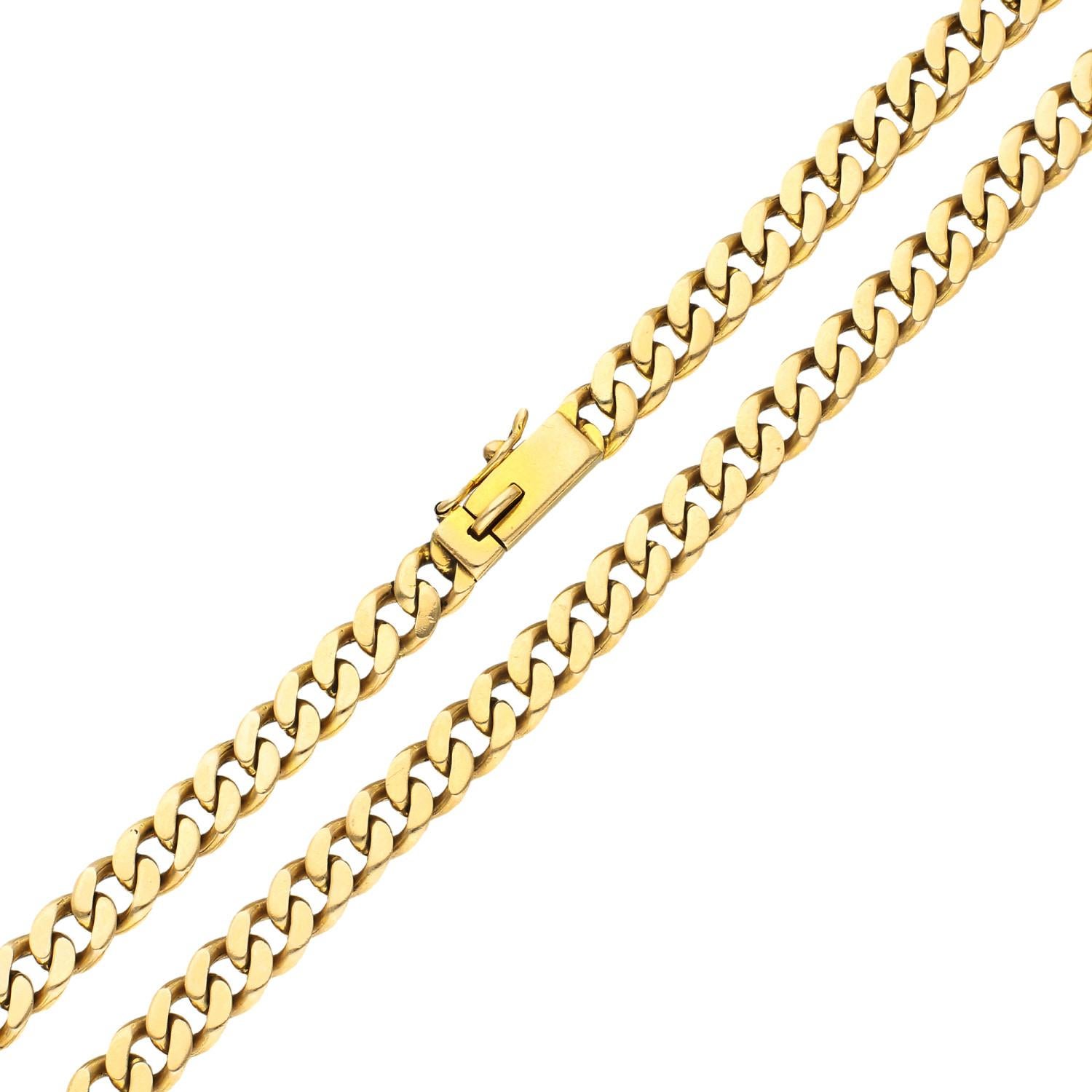 da uomo o donna Catena a cordoncino metrica da 20 pollici in oro giallo 9ct 42,20 grammi in vendita