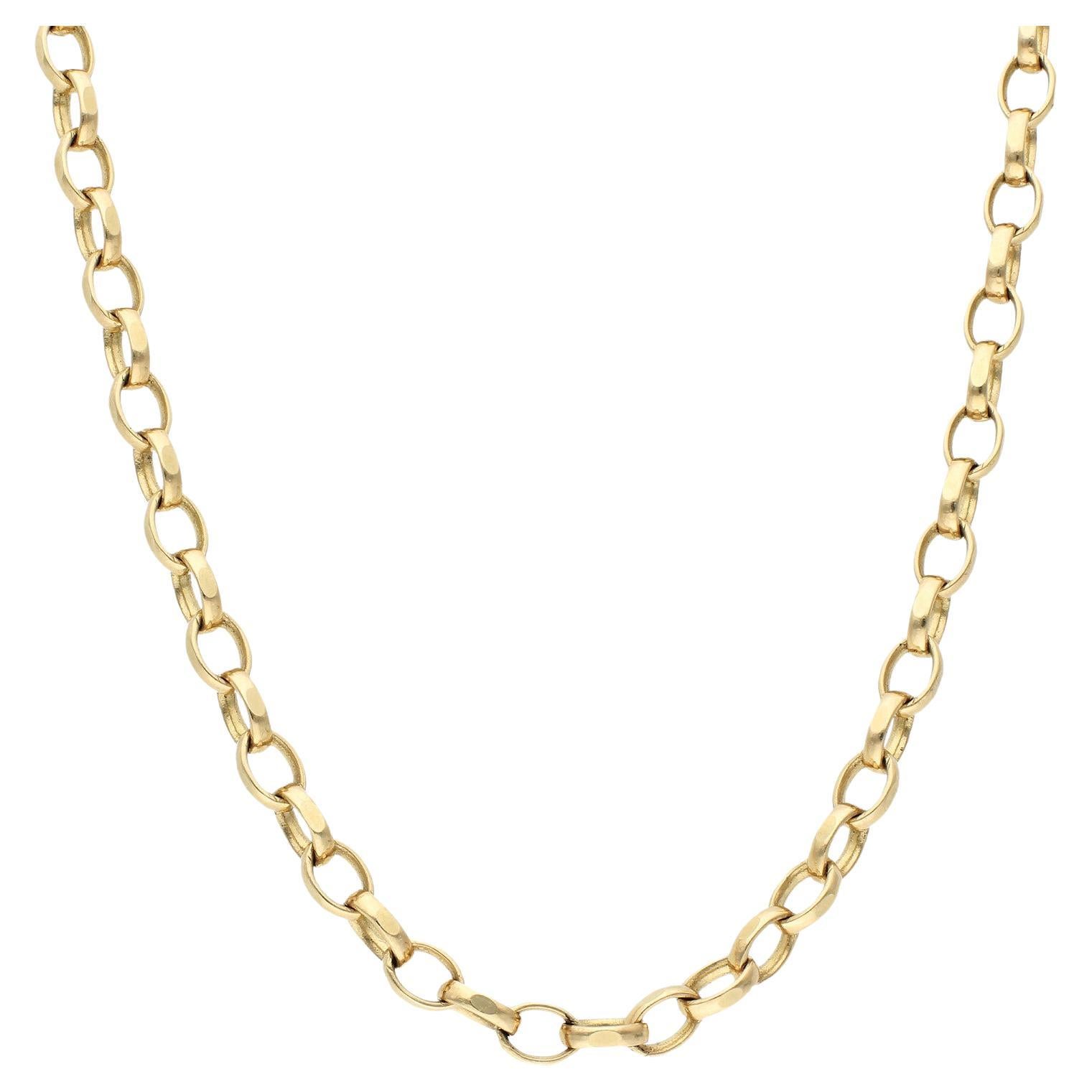 9ct Yellow Gold 20 Inch Oval Link Belcher Chain 25.40 grams