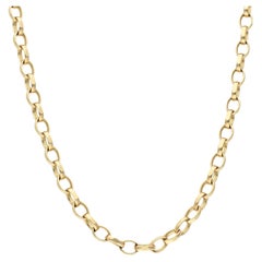 Chaîne de ceinture à maillons ovales de 20 pouces en or jaune 9 carats 25,40 grammes