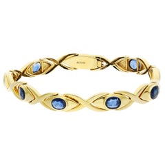 9ct Yellow Gold 3.50ct Sapphire Bracelet