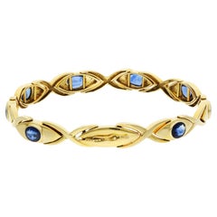 9ct Yellow Gold 3.50ct Sapphire Bracelet