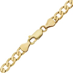 9ct Yellow Gold 4.85mm Filed Curb Chain 20.30 grams