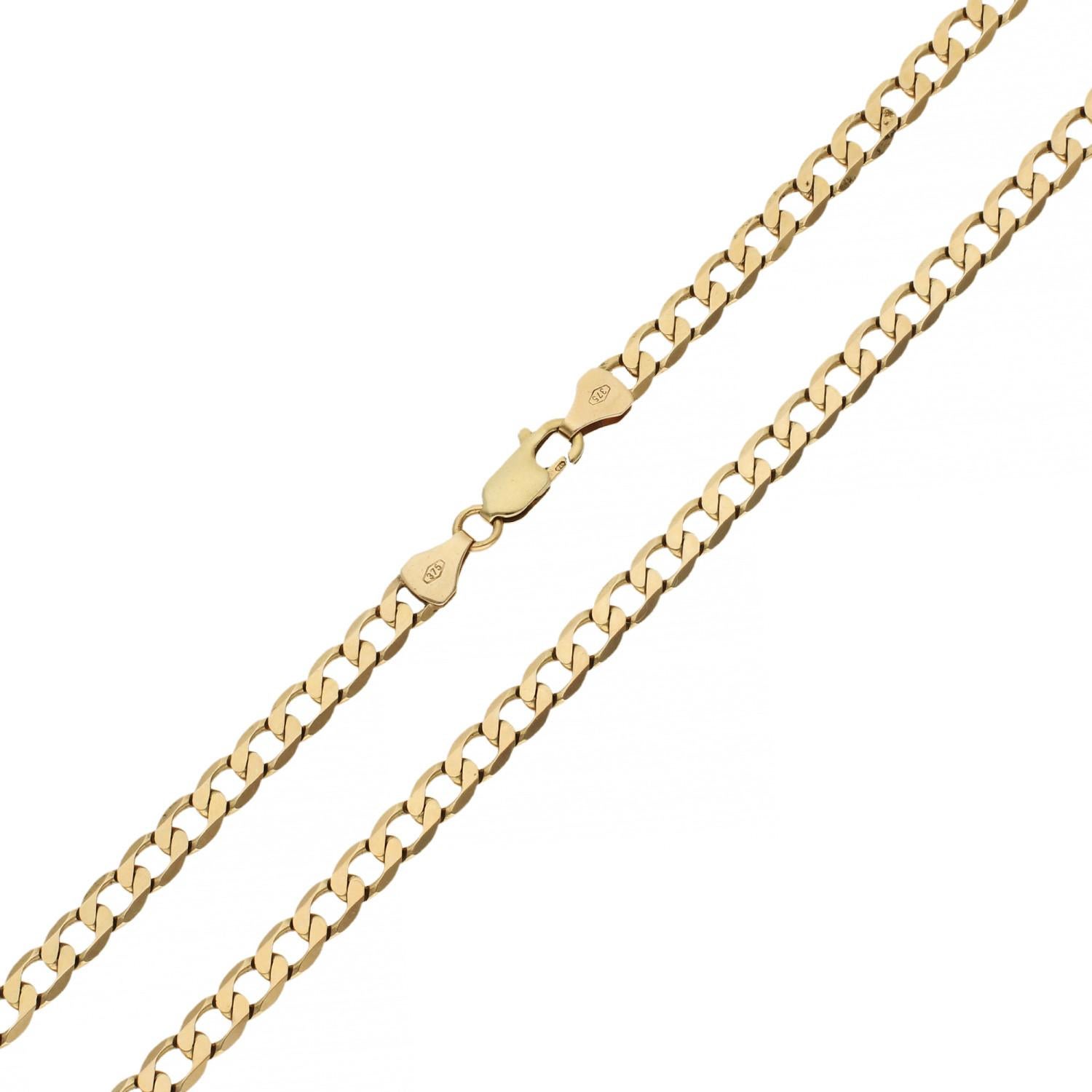 Femenino o masculino Oro amarillo 9 ct 4,85 mm Cadena con rizo archivada 20,30 gramos en venta